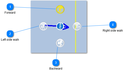 Player without the ball is  moving